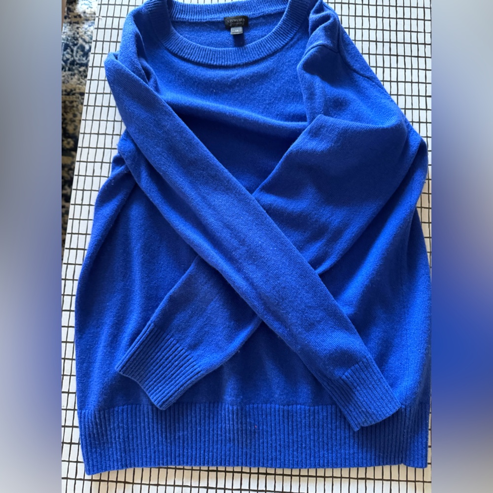 Jcrew 100% Cashmere Crewcuts 14 Royal Blue fits Women's XS